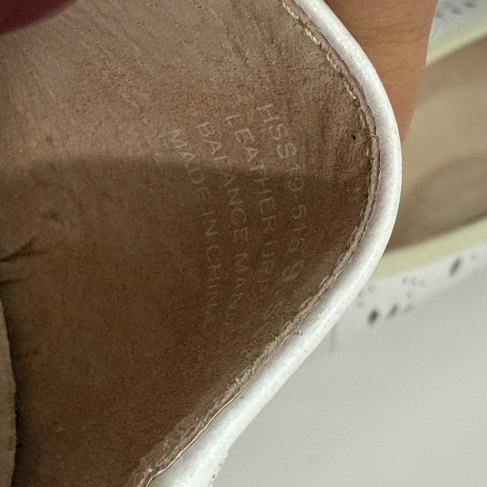 David Tate Proud White Leather Nubuck Slip On Pumps Block Heels Shoes 9.5WW - Picture 7 of 8